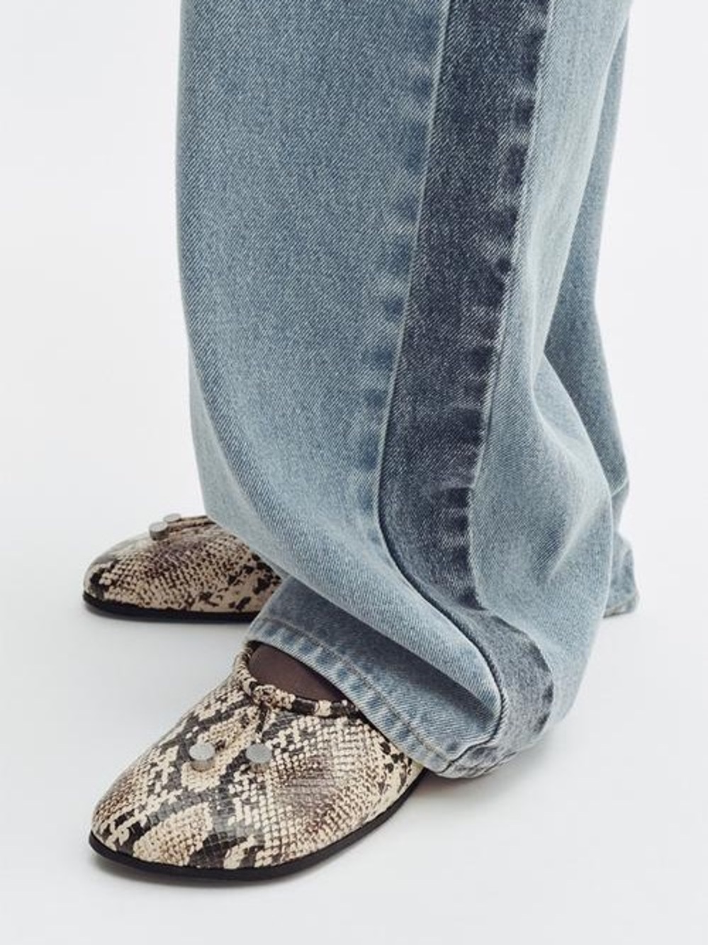 H&M x Stella McCartney Snakeskin-Print Flats